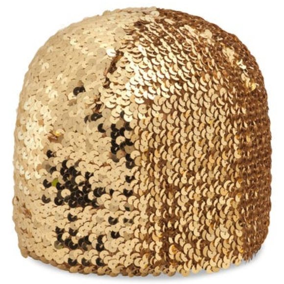 Gucci Cuffiet Stretch Sequin Hat in Gold NEW WITH TAGS AND DUST BAG - Picture 1 of 9